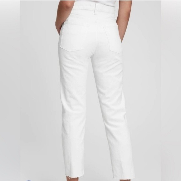 GAP Curvy Cheeky Straight Cream Raw Hem Jeans 20/35 NWOT Plus Size - Picture 6 of 6